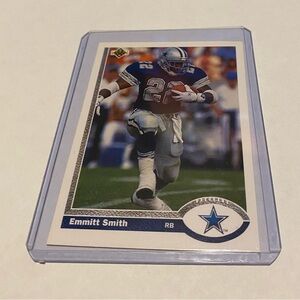Emmitt Smith 1991 Upper Deck Football Card # 172 Vintage Collectible